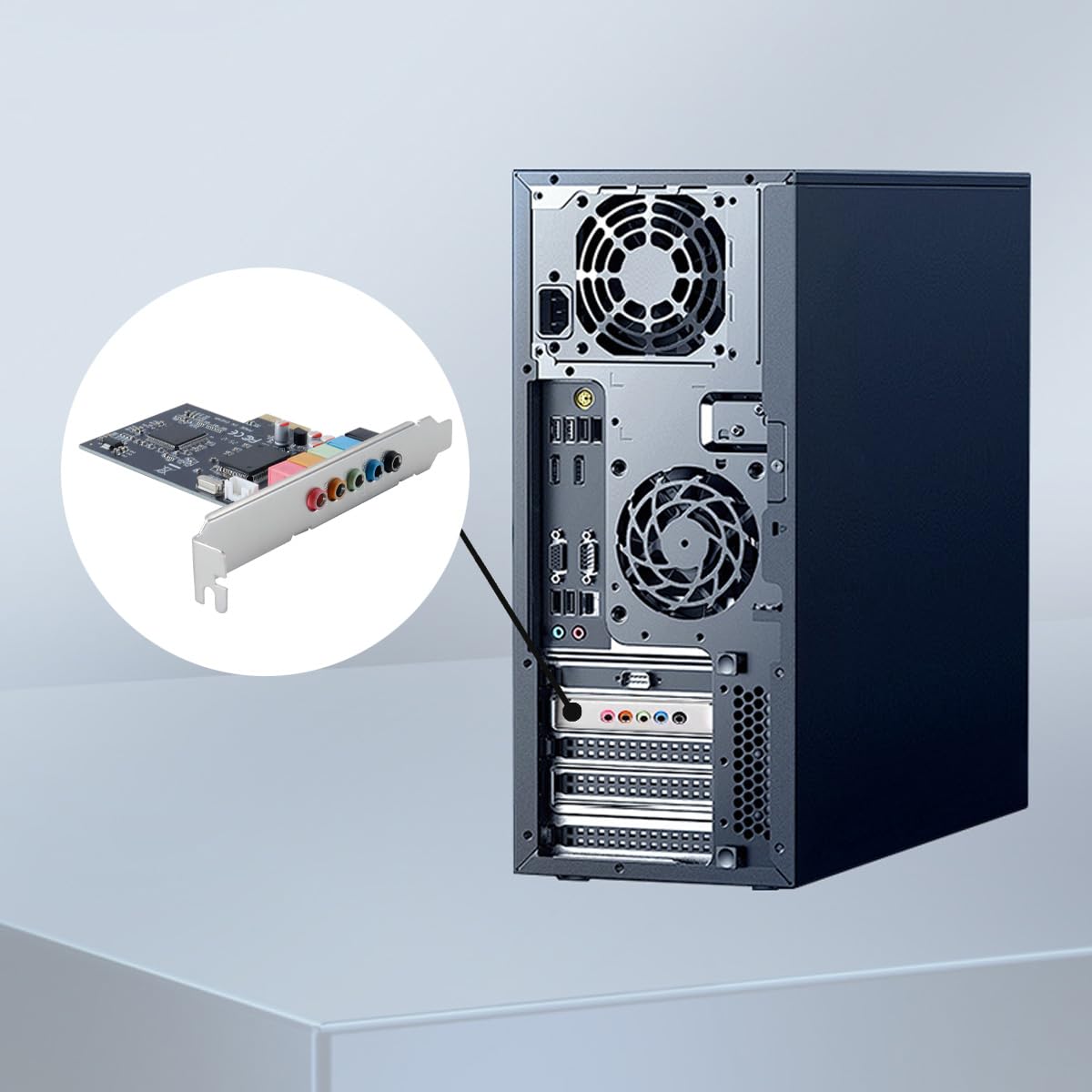 Scheda audio interna 5.1 per PC per Windows Xp/7/8/10 Scheda stereo 3D CMI8738 PCI-E 7/Vista/XP 32/64 bit