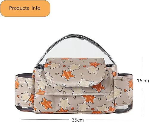 Miniatura 6 de Beliiyely Organizador de cochecito con soporte para tazas, bolsillo para toallitas y bolsa para teléfono, accesorios para bolsa de cochecito y