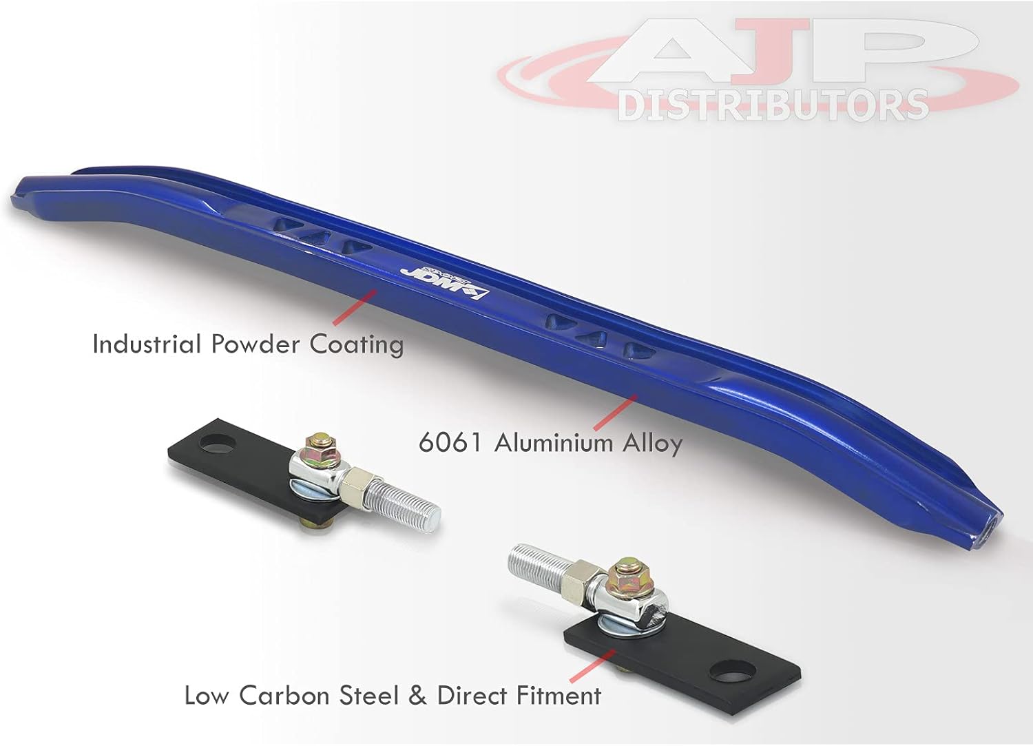 AJP Distributors JDM Sport Suspension Front Lower Aluminum Strut Tie Bar Brace Rod Arm Blue Compatible/Replacement For Toyota Corolla E130 E120 2003 2004 2005 2006 2007 2008 03 04 05 06 07 08