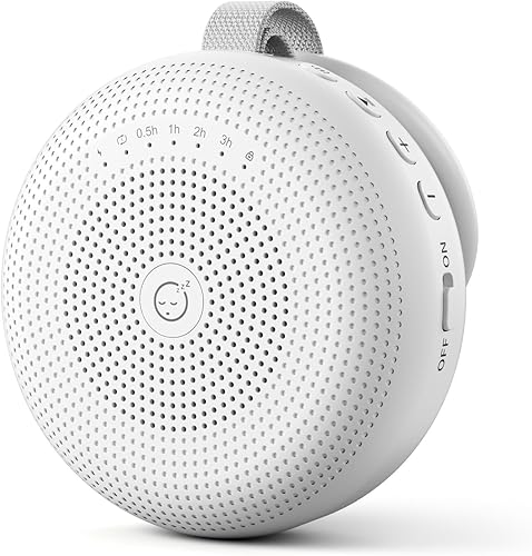 Máquina de ruido blanco para bebé, máquina de sonido portátil con 33 sonidos relajantes, temporizador y función de memoria para dormir, viajes,