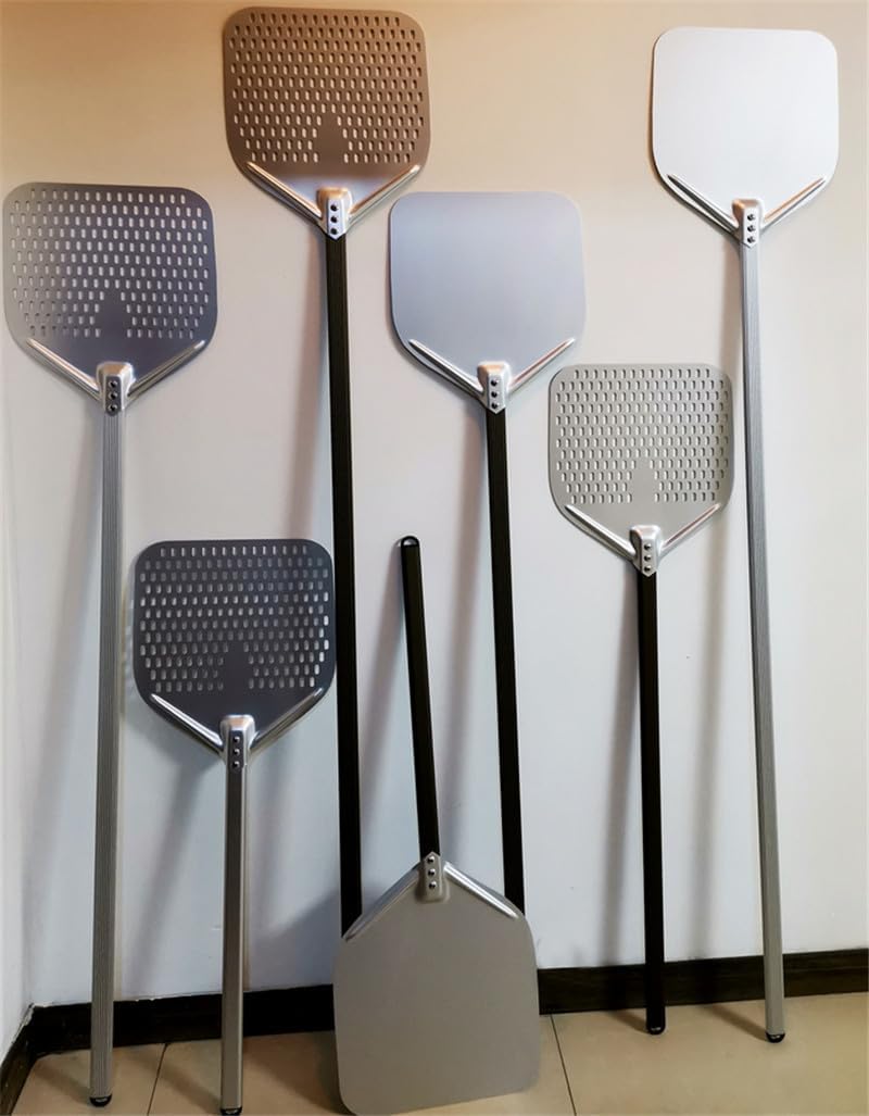 Pizza Peel 1 Pcs 12 14 Inch Big Long Aluminum Pizza Shovel Peel with Long Handle Accessorie Pizza Paddle Spatula Nonstick Round Pan Baking Turner Pizza Paddle