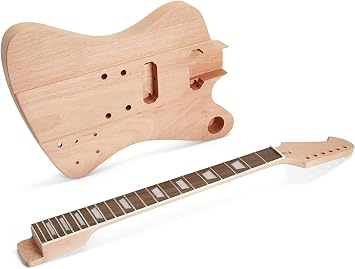 TSTS DIY Guitar Kits 6 Strings Mahogany Solid Body Electric Guitar Builer Kit