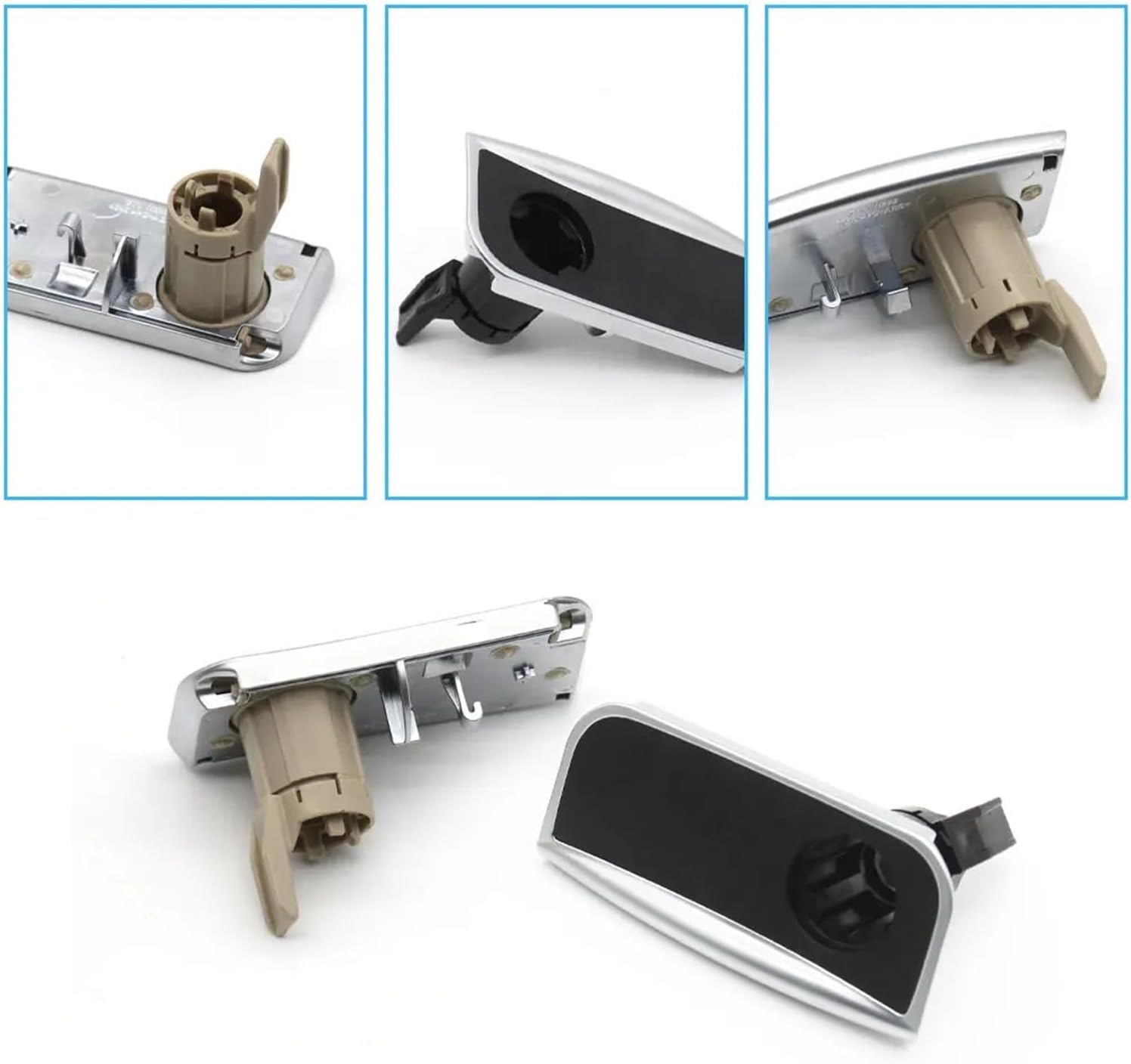 Glove Box Lock Cover Car Glove Box Lock Latch Handle Toolbox Compartment Lid Grip Lock Fit for Benz S Class W222 X222 Fit for Maybach Sedan 2014-2020 Glove Box(Light Beige for W222)