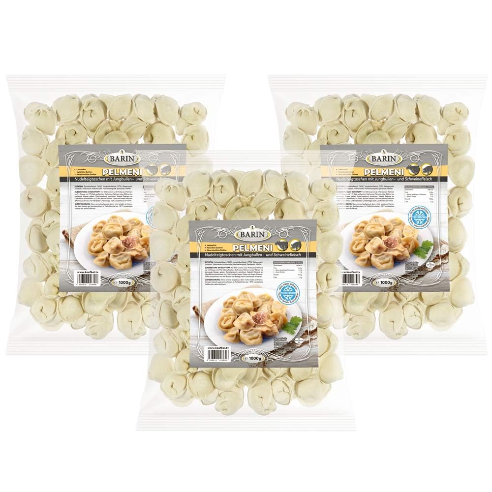 BARIN PELMENI Elita Nudelteigtaschen mit Schweine und Jungbullenfleisch 3kg Tiefgefroren