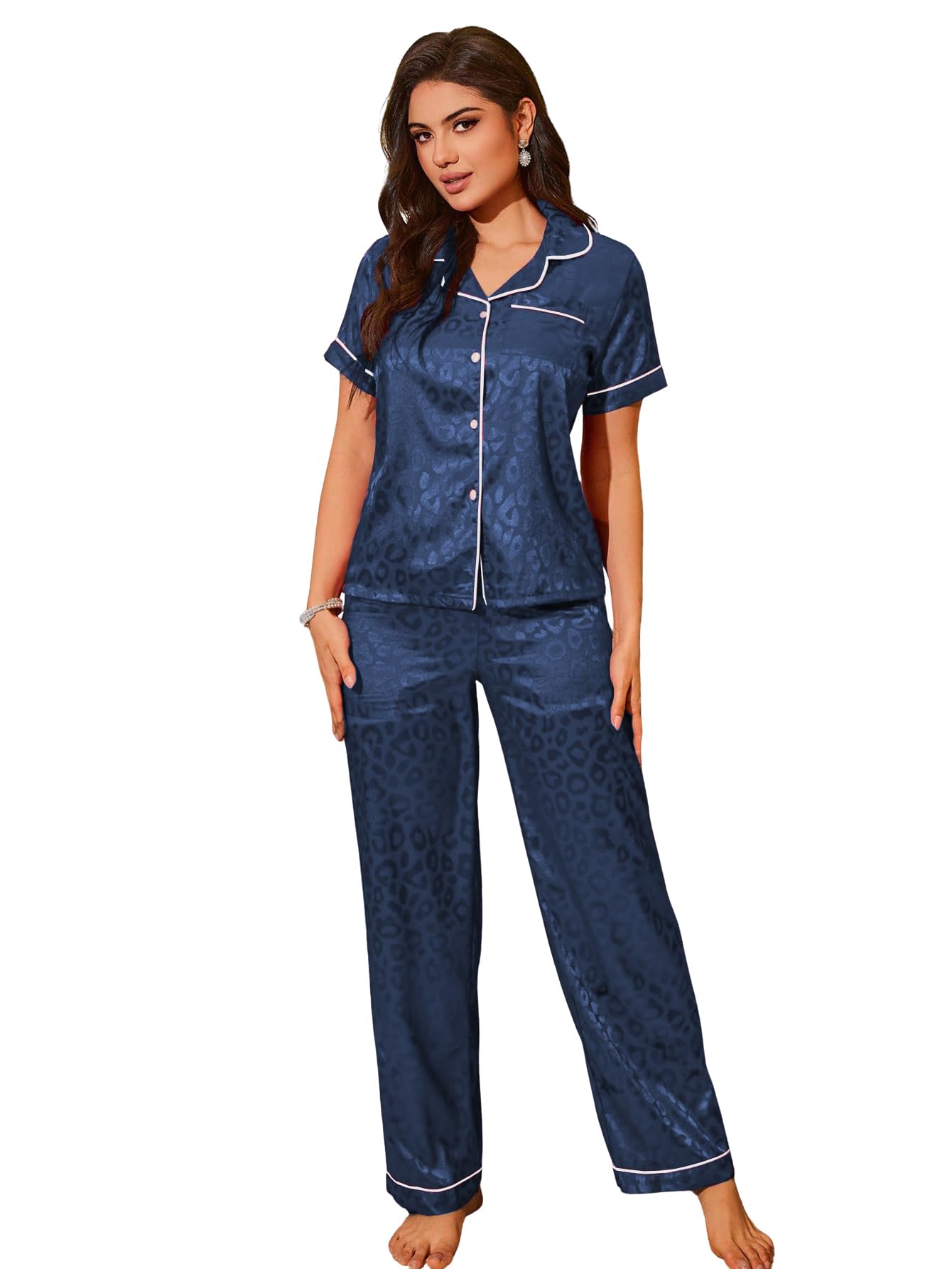 TOPLOT Womens Night Dress || Women’s Pyjama Set with Top & Pants||Sleepwear for Women (5264)