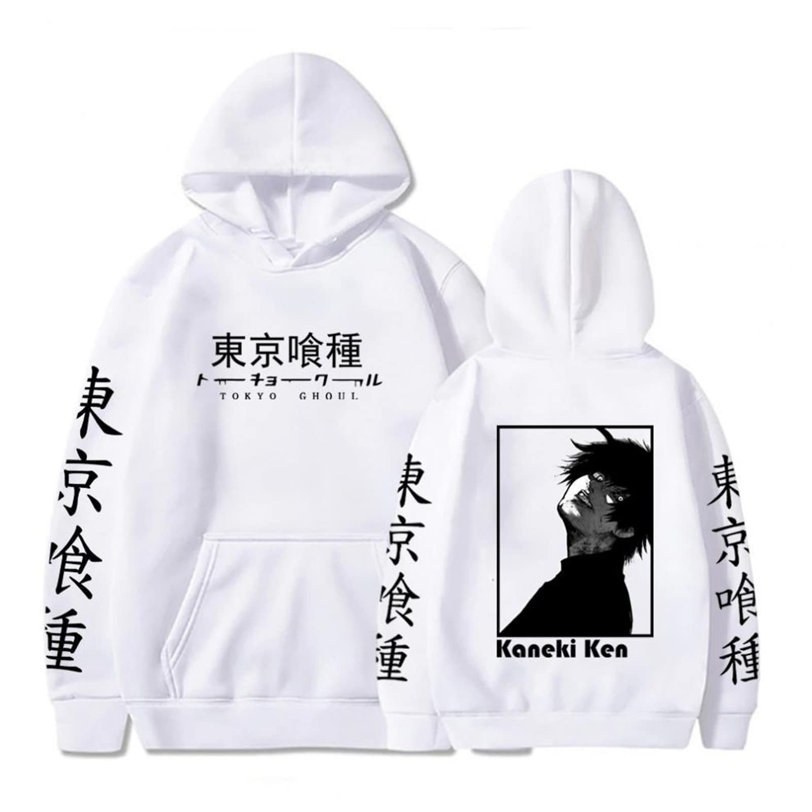 Kewing Women's # 13 Tokyo Ghoul Anime Hoodie Pullover Sweatshirt Kaneki Ken Graphic Printed Tops Casual Hip Hop Streetwear