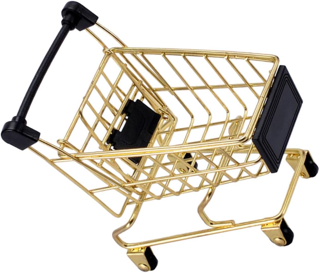 Ipetboom Gold Iron Shopping Cart Makeup Sponge Holder Drying Rack