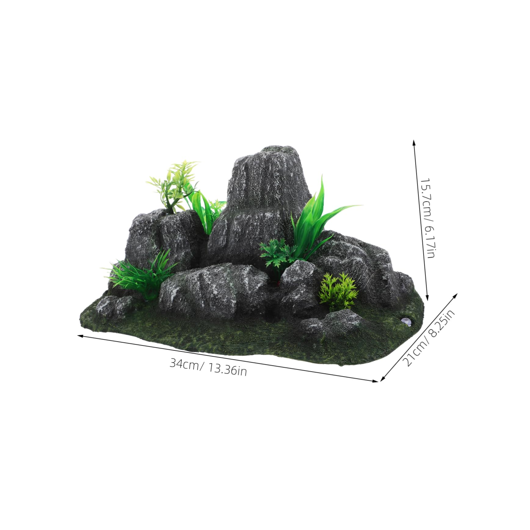 SUPVOX Aquarium Hiding Cave Miniature Mountain Figurines Fake Stone Fish Tank Decor