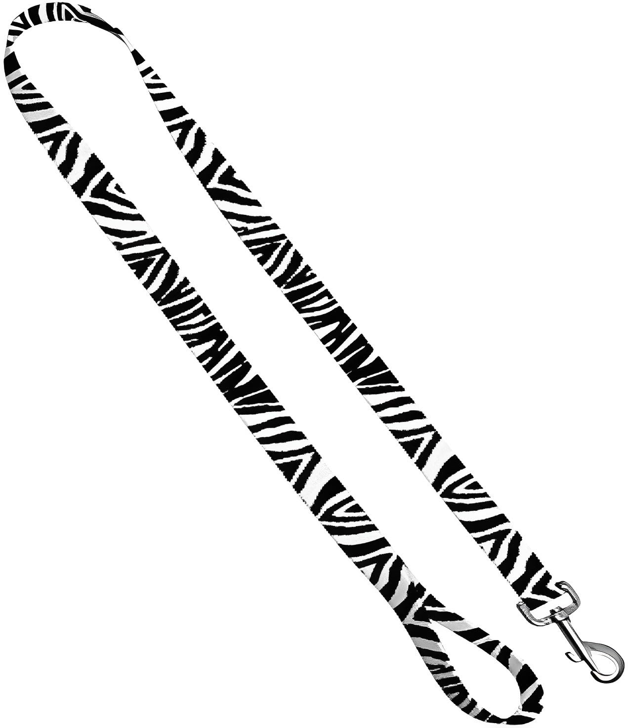 Deluxe Dog Leash - Patterned Heavy Duty Pet Leashes, Made in the USA - 3/4 Inches x 4 Feet, Zebra