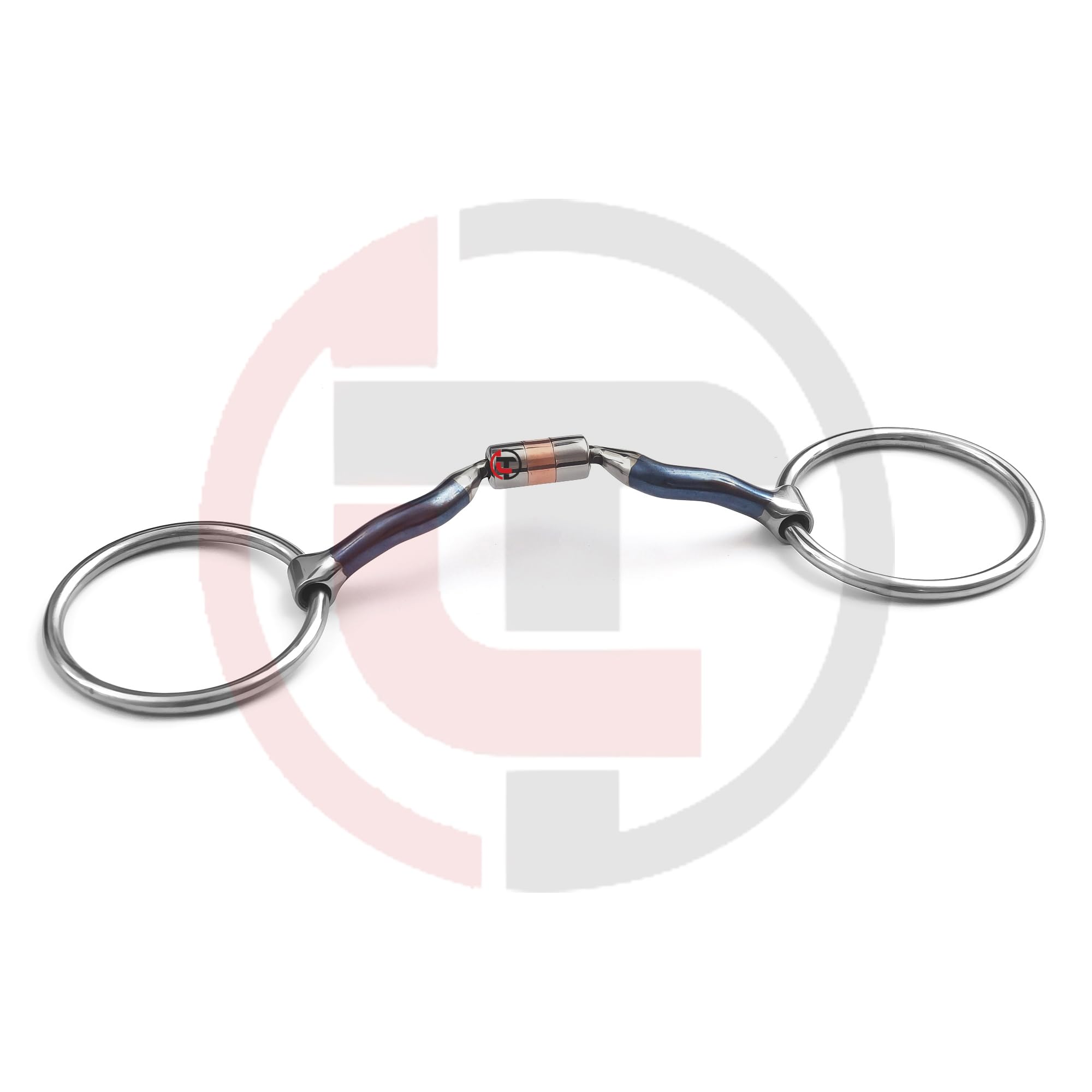 Loose Ring Ported Barrel Horse Bits Blue Sweet Iron Alloy - Comfort Trense mit Zungenentlastung, sanftes Training Bits für empfindliche Pferde, Soft Contact Riding