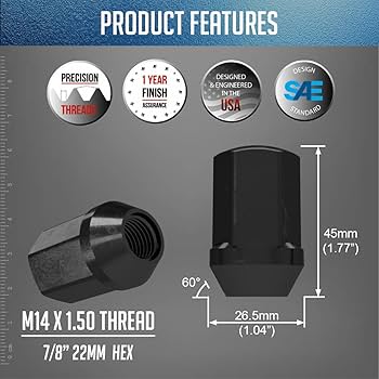 ゅゅ Amazon.com: Wheel Accessories Parts 20 Pcs M14x1.5 14x1.5