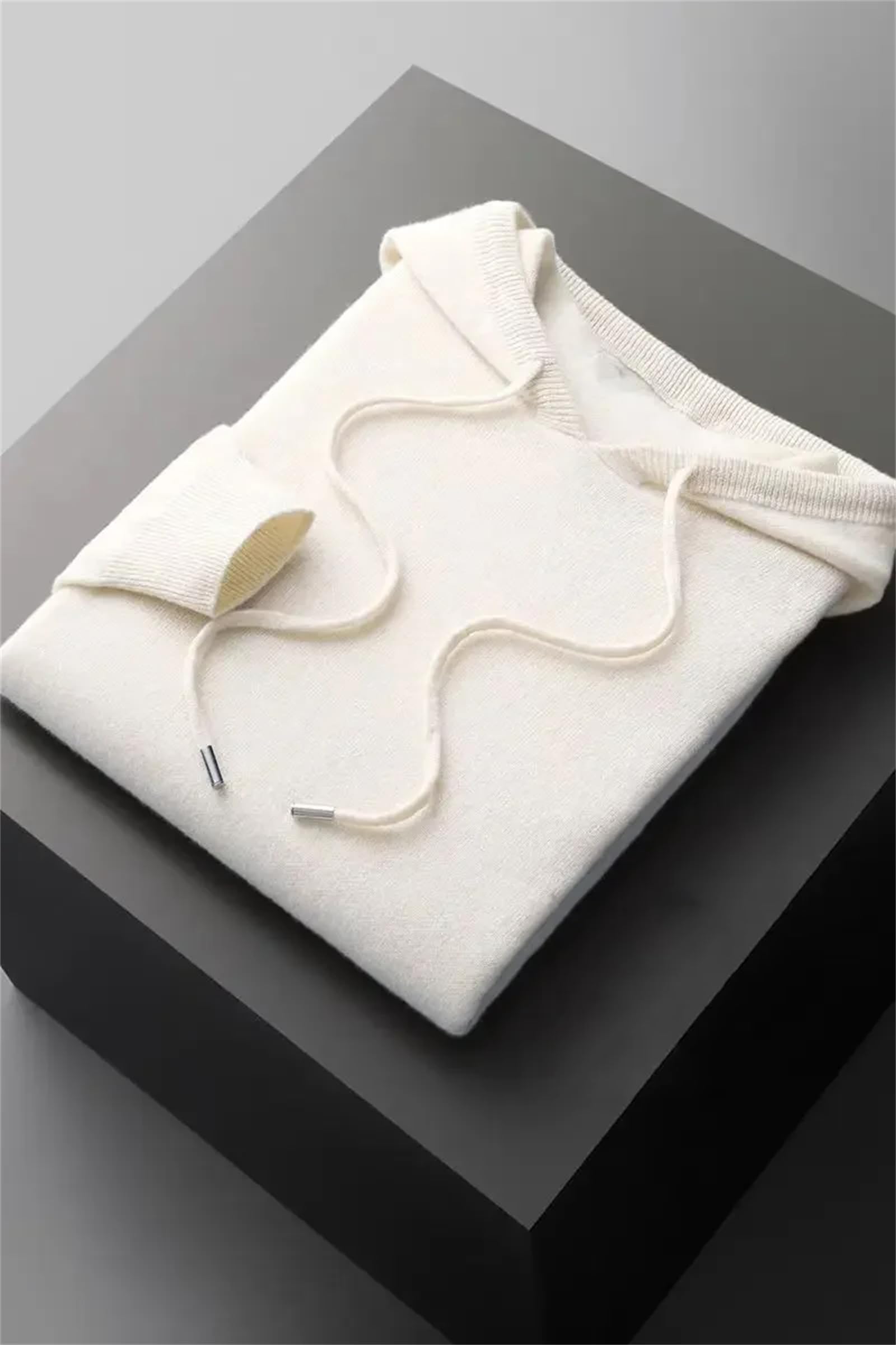 Yeuyyben Inverno Uomo Cashmere Maglione Con Cappuccio Colletto Lavorato A Maglia Pullover Casual Manica Lunga Top