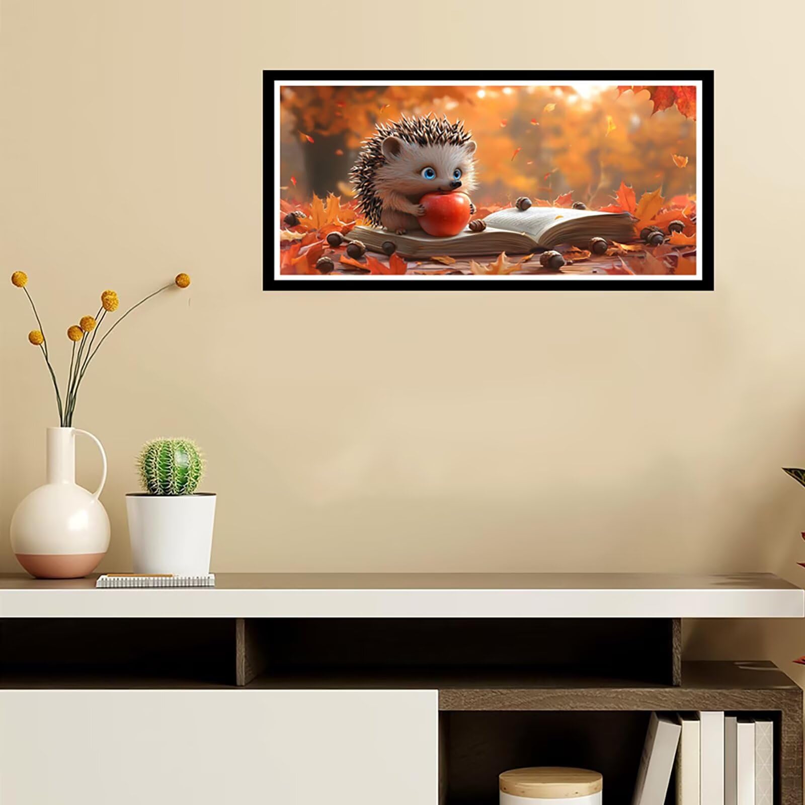Diamentowe malowanie książki 5D Diamentowe rysunki, DIY diamentowe malowanie dla dorosłych jeż diamentowy zestaw DIY dzieci kryształ prezent na ścianę domu 55x110 cm CJ0P-631