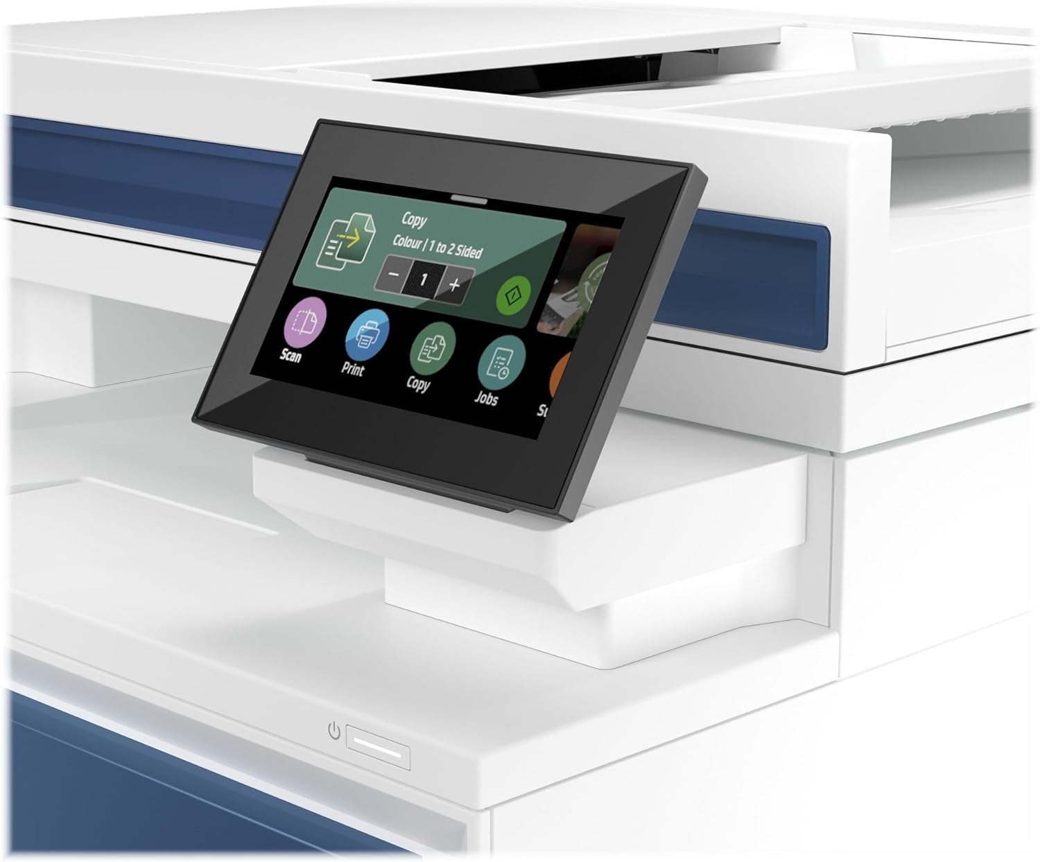 HP Color LaserJet Pro 4302fdn, 4RA84F, Imprimante Multifonction A4, Impression Recto/Verso, 33 ppm N/B et Couleur, USB, Ethernet, Copie, Numérisation, ADF, Fax, Écran Tactile de 4,3", Bleu et Blanc