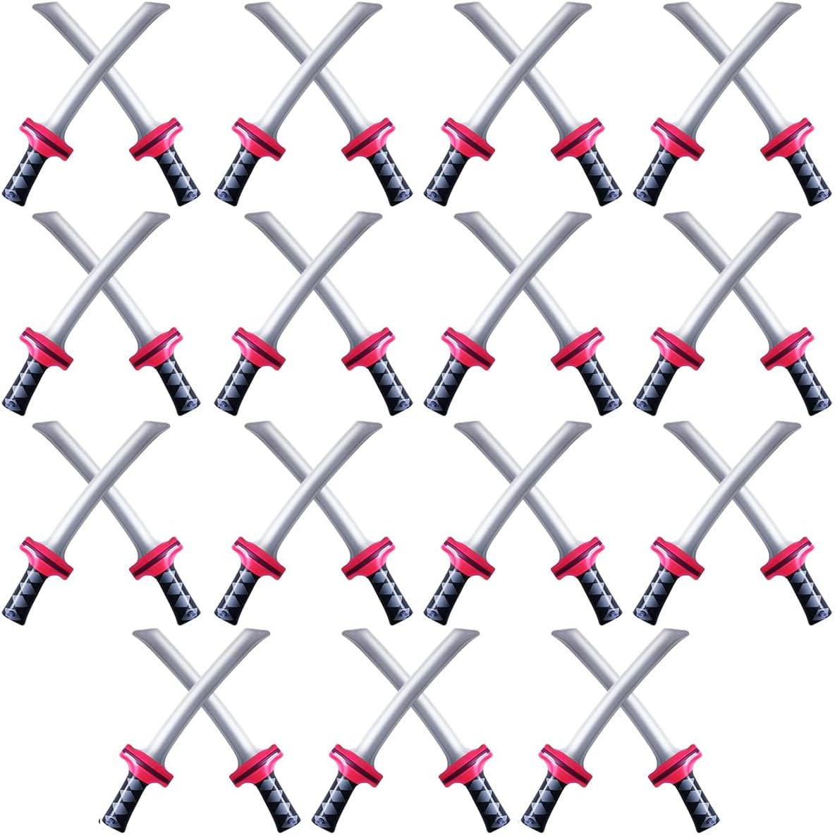 Airsnigi 30Pcs Inflatable Ninja Samurai Sword Inflated Katana Swords Blow up Katana Toy Costume Accessories for Boys Girls for Party Favors Ninja Cosplay