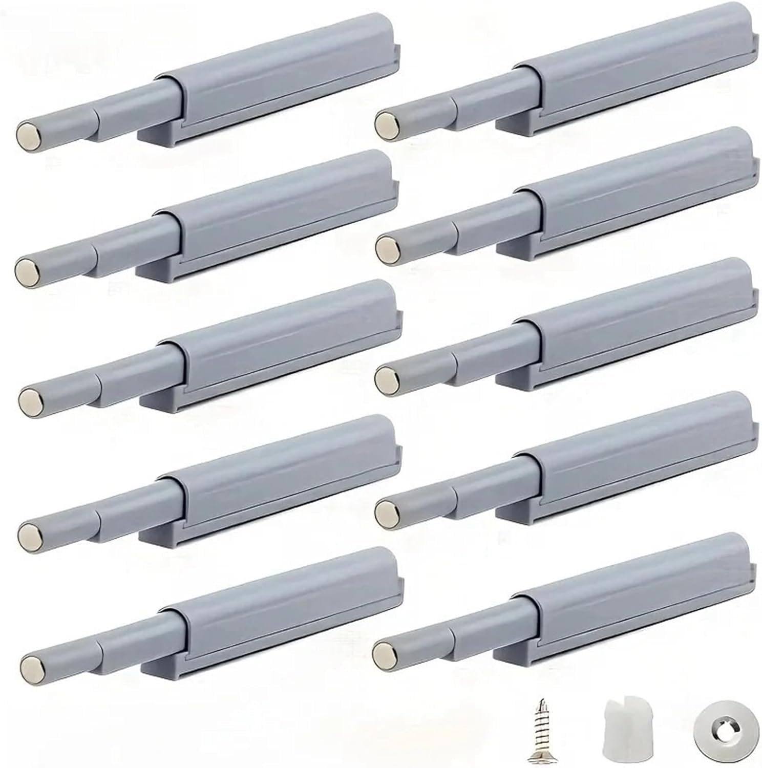 Pestillos magnéticos de empuje, 5/10 Uds. Empuje for abrir pestillos puerta gabinete, cierre suave al tacto for armario(10PCS)