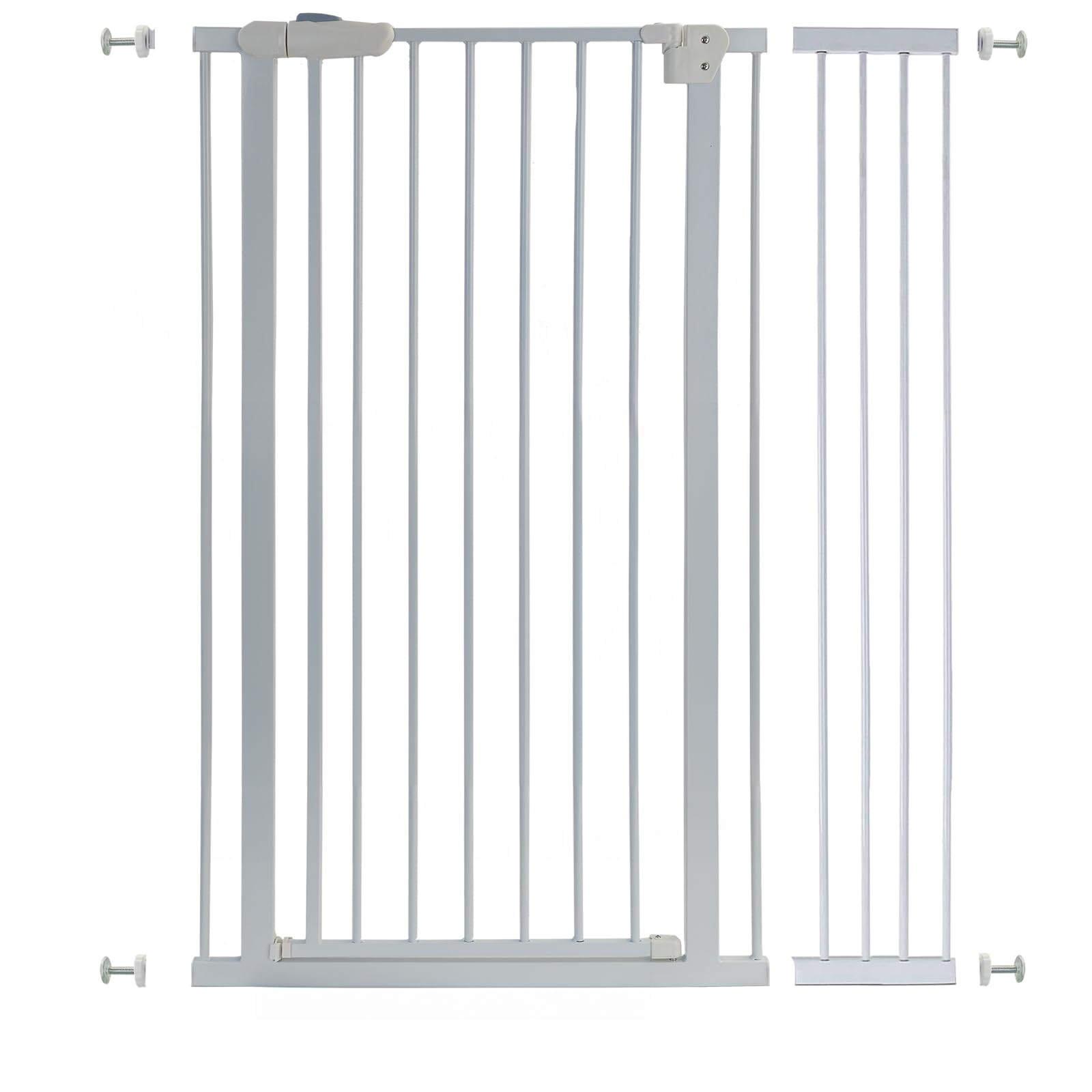 Absperrgitter Treppenschutzgitter Metall weiß verstellbar 93-106cm 120cm hoch