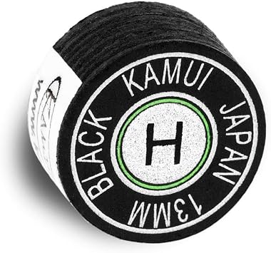 KAMUI Black Laminated Pool Billiard CUE TIP - 1 pc Hard, 12.5 mm