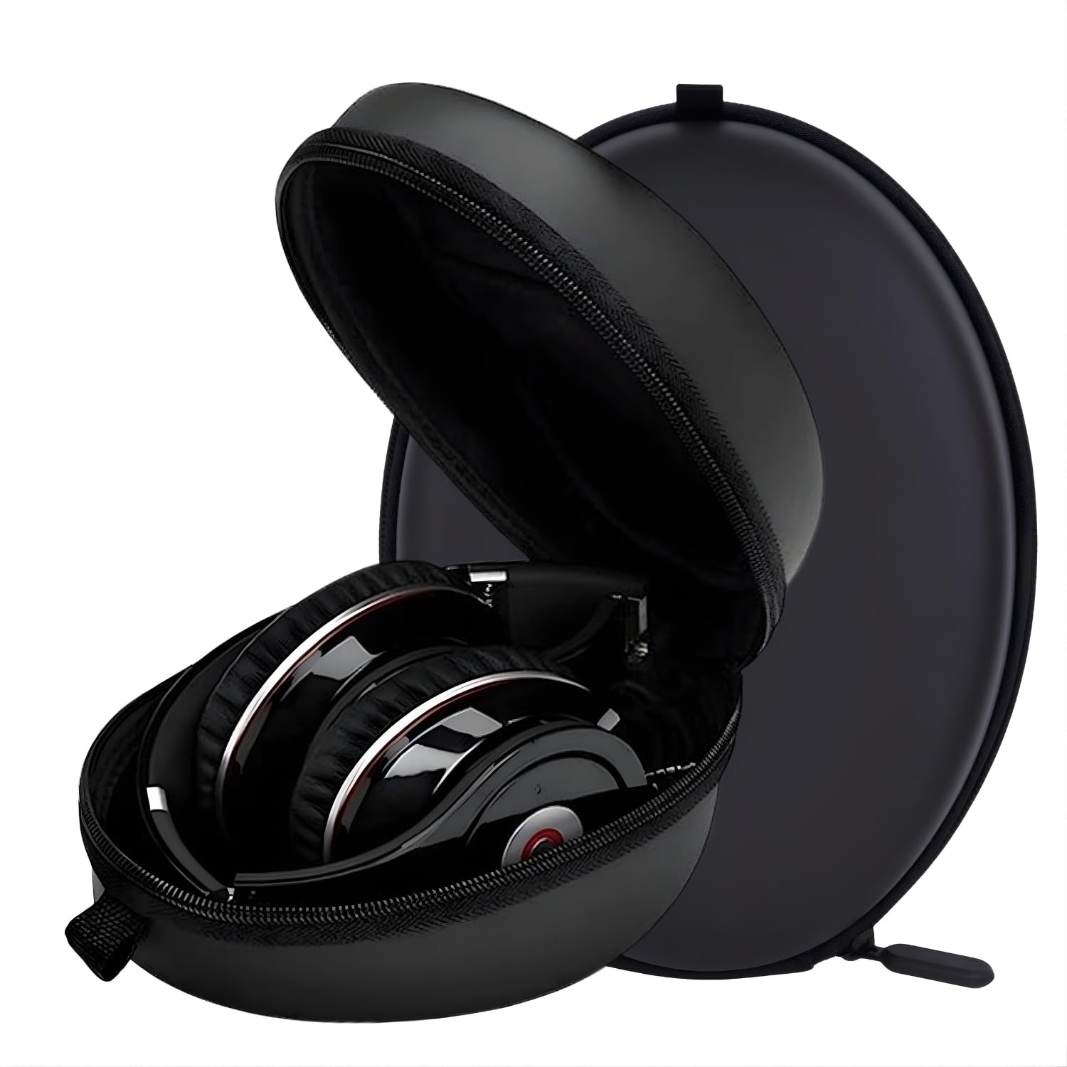 Stealodeal Portable Hard Shell Carrying Case Shockproof Eva Headphone Case Organizer with Carabiner,Black