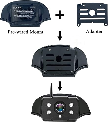 Miniatura 2 de Adaptador universal de soporte de cámara de respaldo para Furrion Kit de montaje preinstalado preinstalado con enchufe de alambre de cola de cerdo