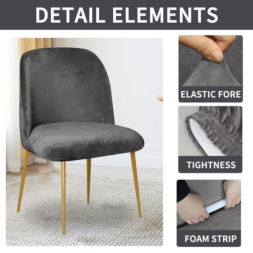 Coprisedie In Velluto Elasticizzato - 1/2/4/6 Pezzi, Con Schienale E Braccioli, Per Sala Pranzo, Ufficio, Bianco - Foto 11