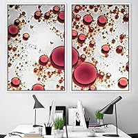 2 Piece Framed Canvas Wall Art Organic Fluids Canvas Prints Home Artwork Decoration for Living Room,Bedroom - 16