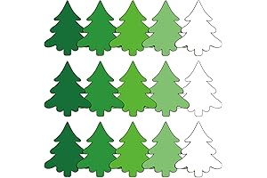 Whaline Christmas Tree Cutouts Gradient Green Paper Cut-Outs