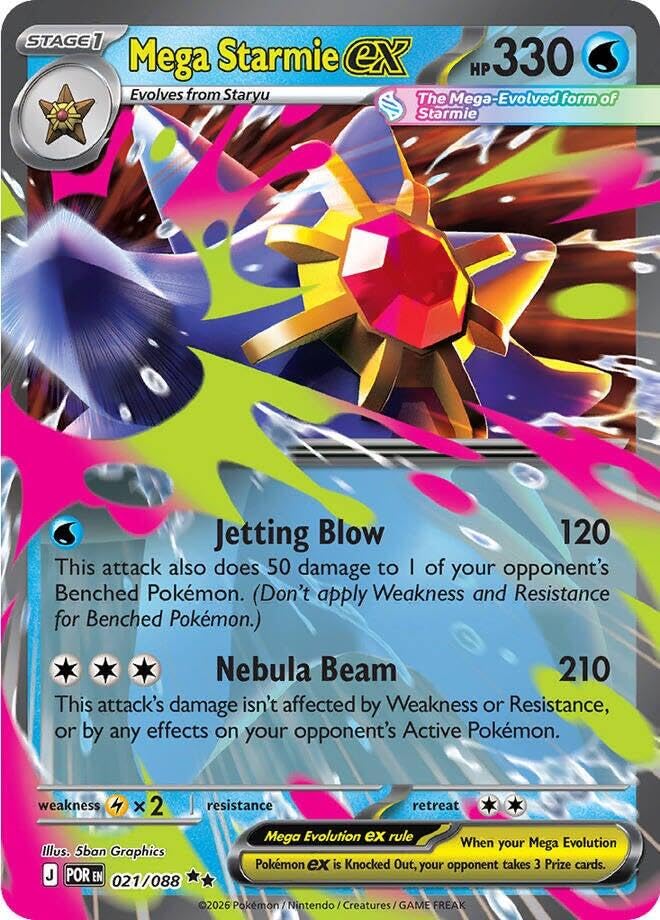 Pokemon - Mega Starmie ex 021/088 - Perfect Order - Foil - Single Card