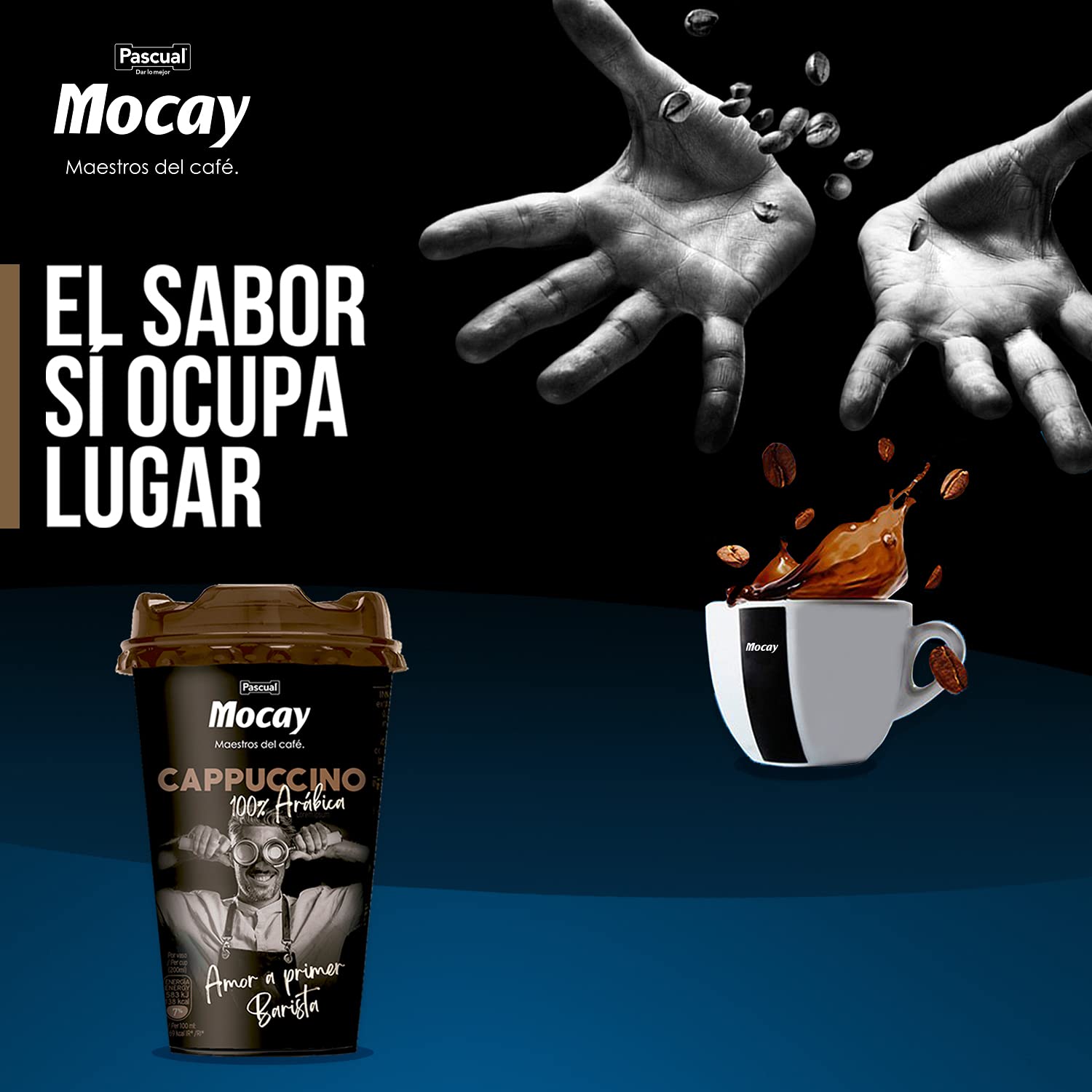 Mocay – Café Frío Listo para Tomar - Pack de Vasos de Café Cappuccino Listo para Beber – 10 Vasos x 200 ml