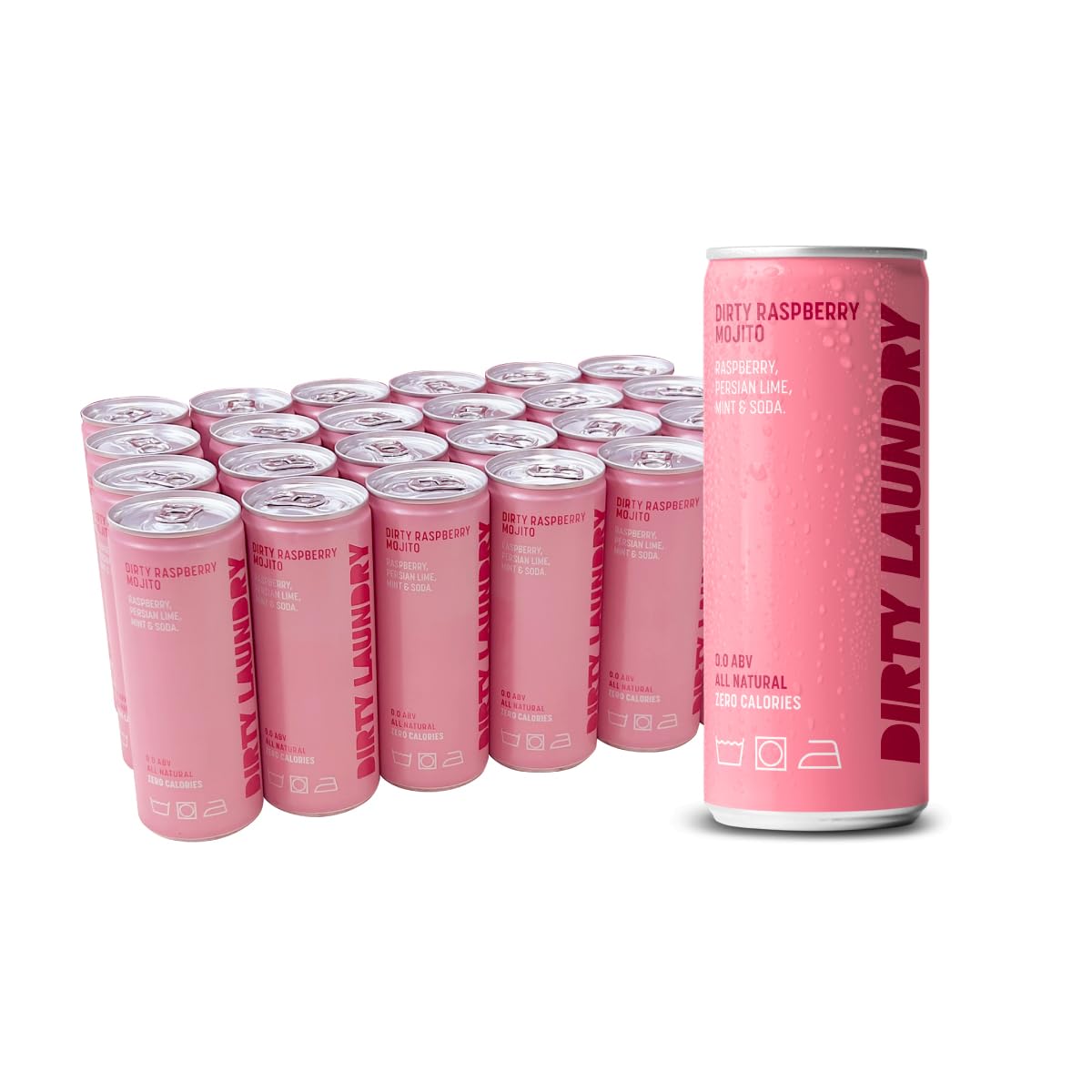 Dirty Laundry Raspberry Mojito | 24 x 250ml cans | All natural | zero alcohol...