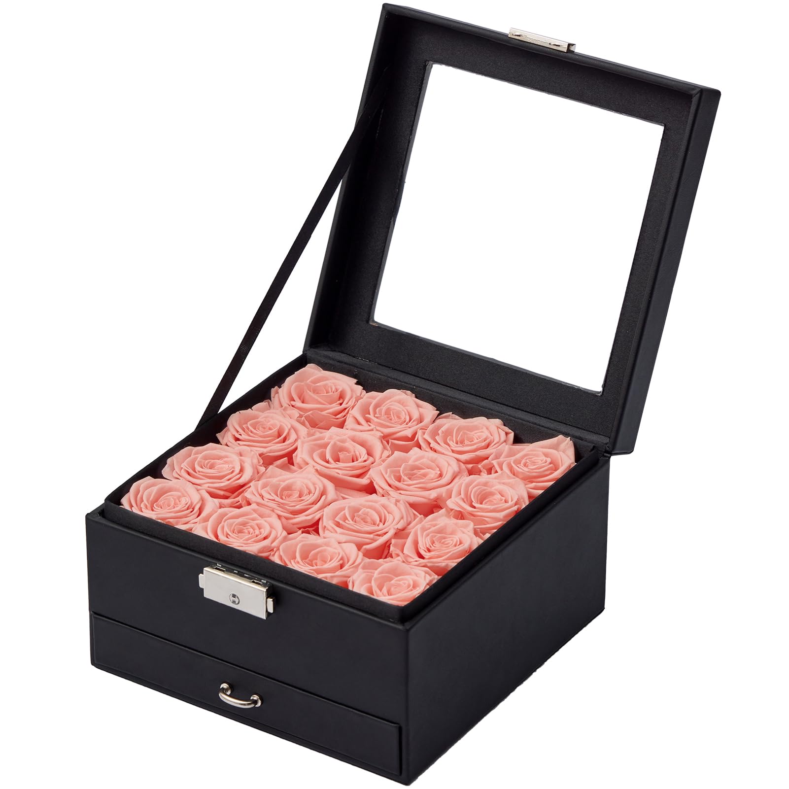 16-Piece Forever Flowers for Delivery Prime Christmas Gifts for Mom Wife Grandma Preserved Roses That Last A Year Valentines Day Mothers Day Anniversary Birthday (Champagne)