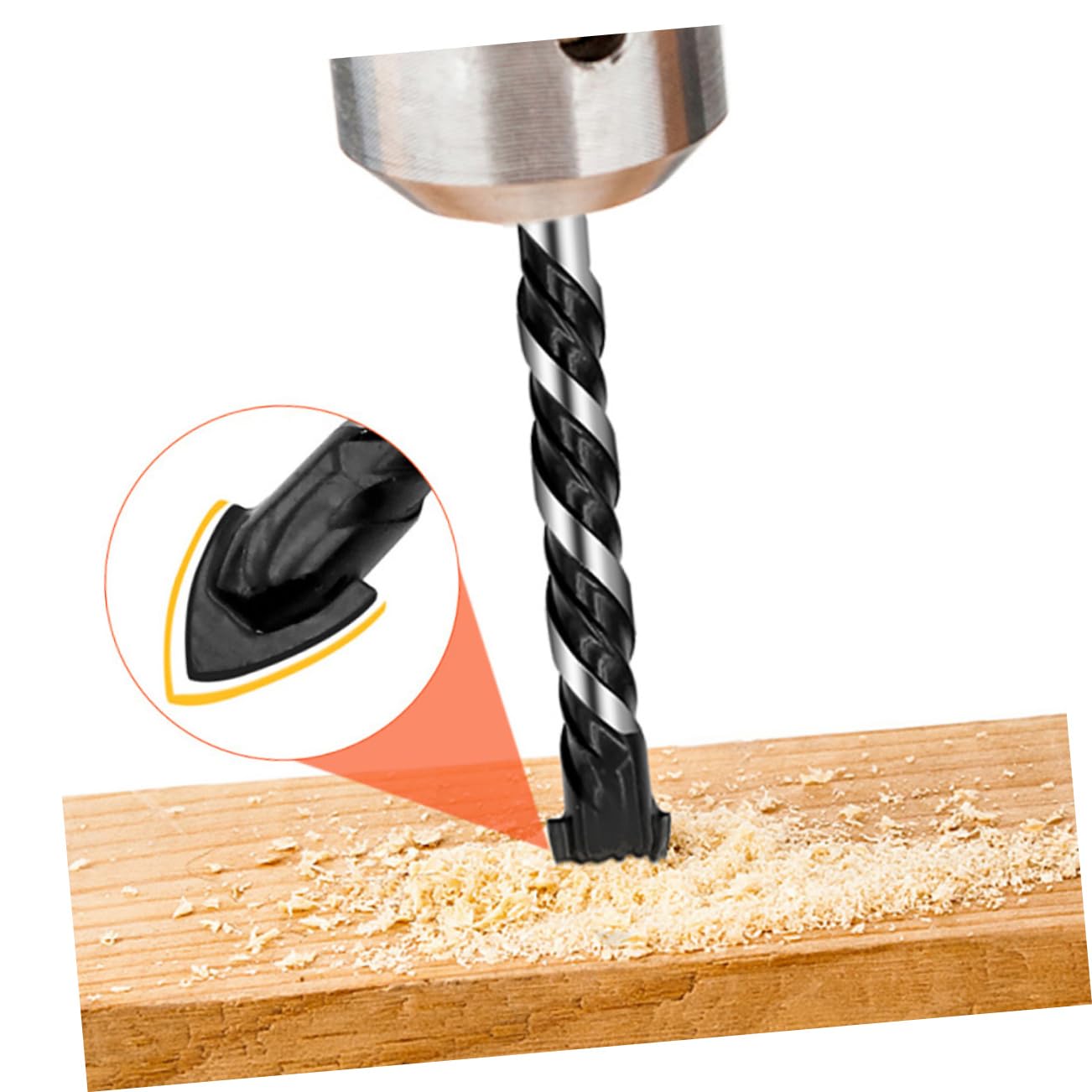 LIFKOME Drilling Power Tools 4pcs Ceramic Tile Drill Bits Hard Alloy Drill Bits Set