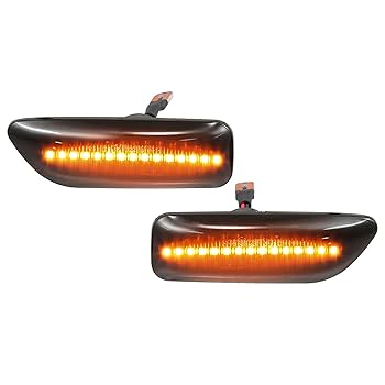 ライト Amazon.com: X AUTOHAUX Yellow Light Black Lens LED Side