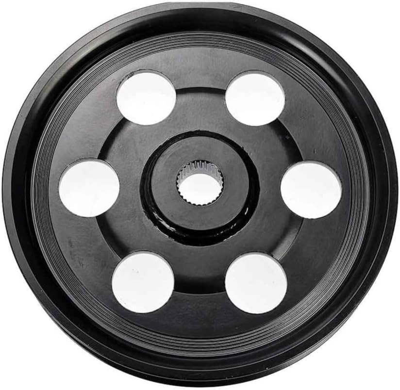 KarParts360 For Honda Pilot 2004 Power Steering Pump Pulley | Steel | Serpentine Belt Type | Silver Color | Press-Fit Mount Type | Spline Pulley Bore | Replacement For 56483P8CA01