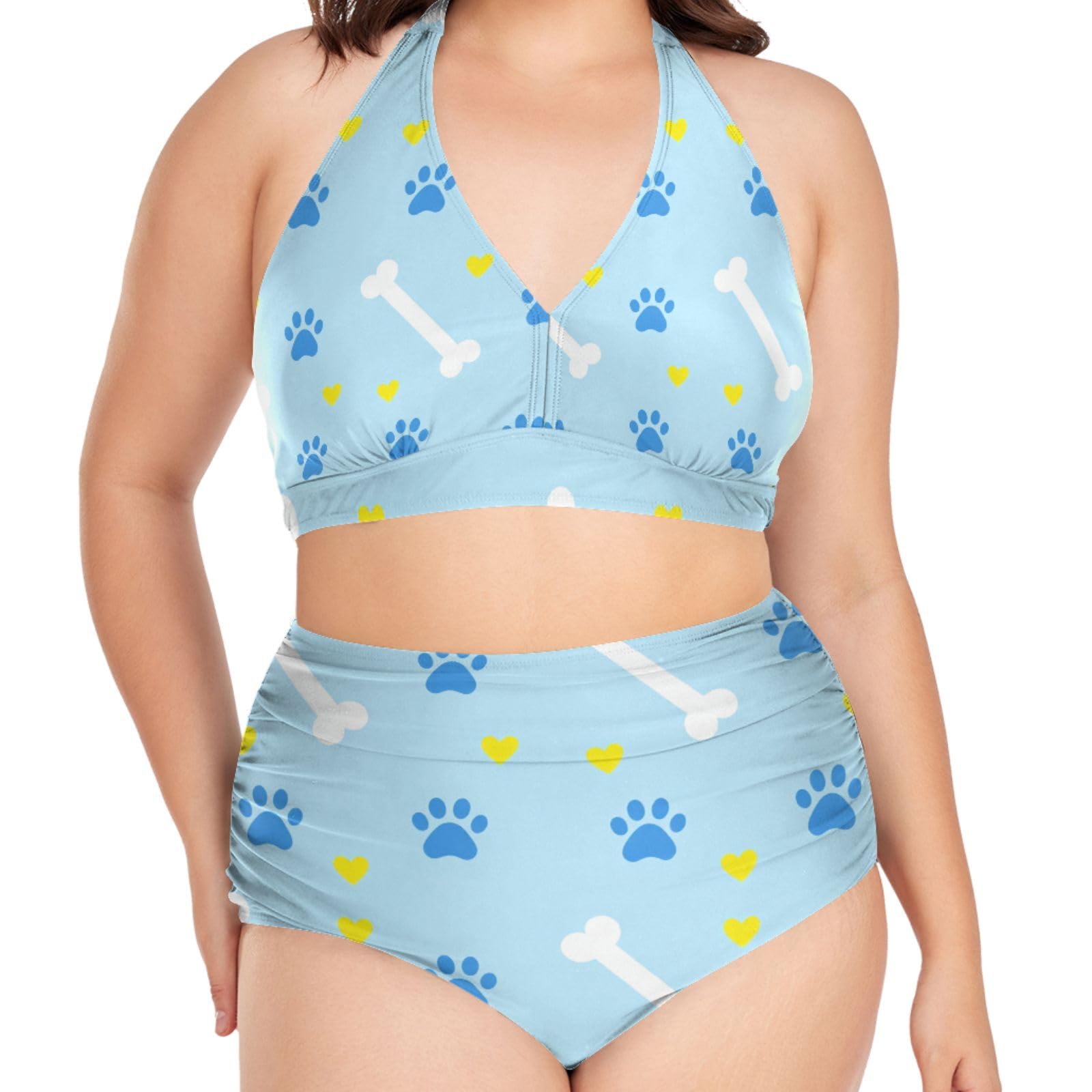 FRODOTGV Curvy damskie dwuczęściowe zestawy kąpielowe L-4XL