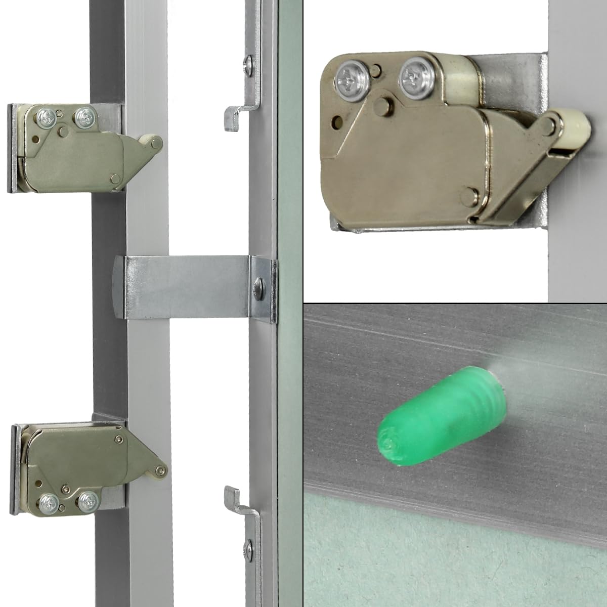 ECD Germany Pannello di Accesso Controllo Ispezione Sportello Manutenzione Pulizia Porta Infisso Inserto in Cartongesso Telaio Alluminio di Costruzione a Secco Adatto ad Ambienti Umidi 15x20 cm Verde