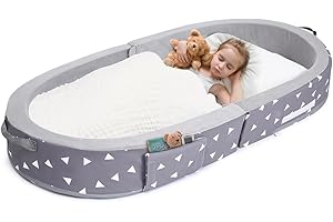 Foldable Toddler Bed with Safety Sides by Mooedcoe