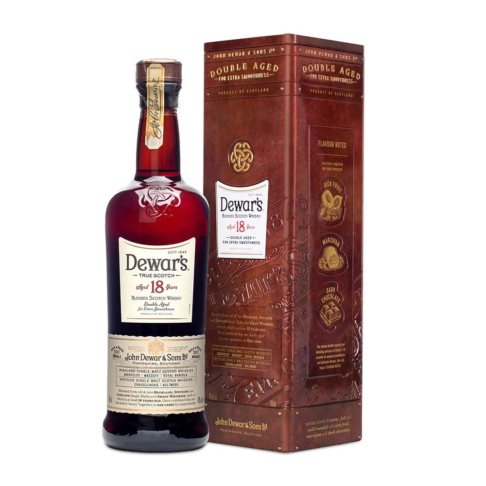 Dewar's 18 Year Old Blended Scotch Whisky, 75cl / 750ml, 40% ABV