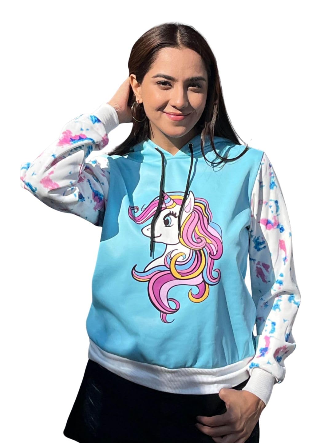 tandul Women's Printed Multicolor Sweatshirt- Fleece Style Full Sleeve for Office, Casual, Festive & Party (12015)-picture-30