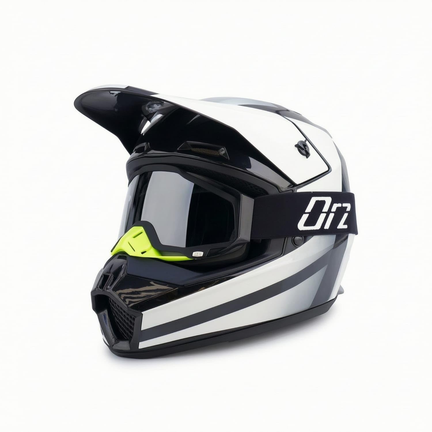 Off-Road Motocross Helmet Streamlined Downhill Helmet Safeguarding Long-Lasting for Riders, Bikers, Karting, XL, Gray Stealth W Silv-image-10