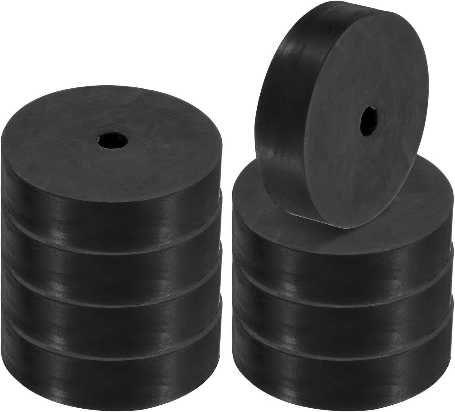 PATIKIL Multi Purpose Rubber Spacer, 8 Pcs 3.1"OD 0.47"ID 0.8"Thickness Neoprene Round Anti-Vibration Isolation Pads Isolator Rubber Bushings Spacer Washer for HVAC Bolts Car Accessories