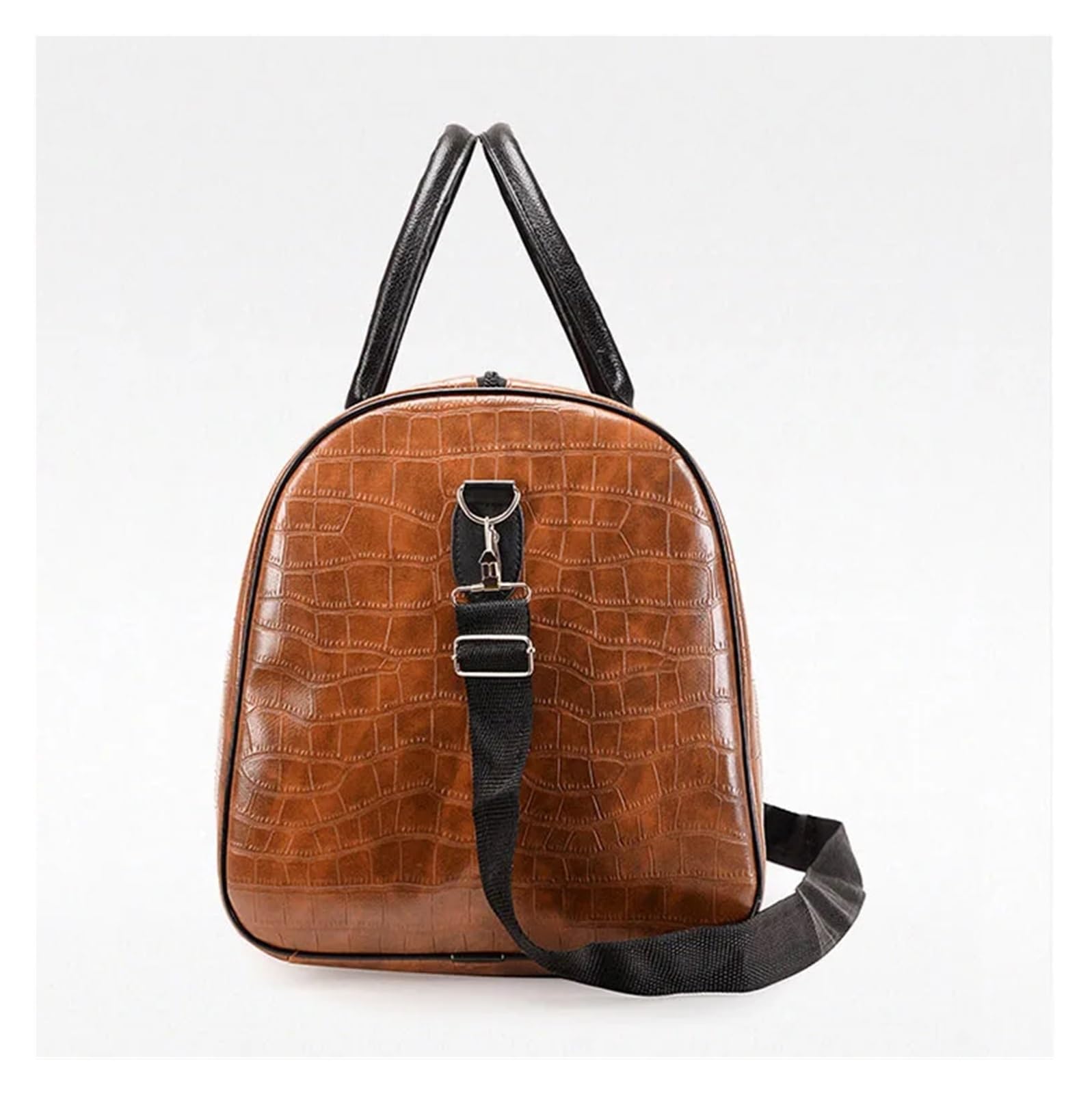 Bolsa De Viaje De Cuero Bolsos de viaje de cuero for hombres de negocios, bolsos de mano de gran capacidad, bolsos de mano, bolsos de viaje de embarque de moda, equipaje, bolso deportivo grande(Brown)
