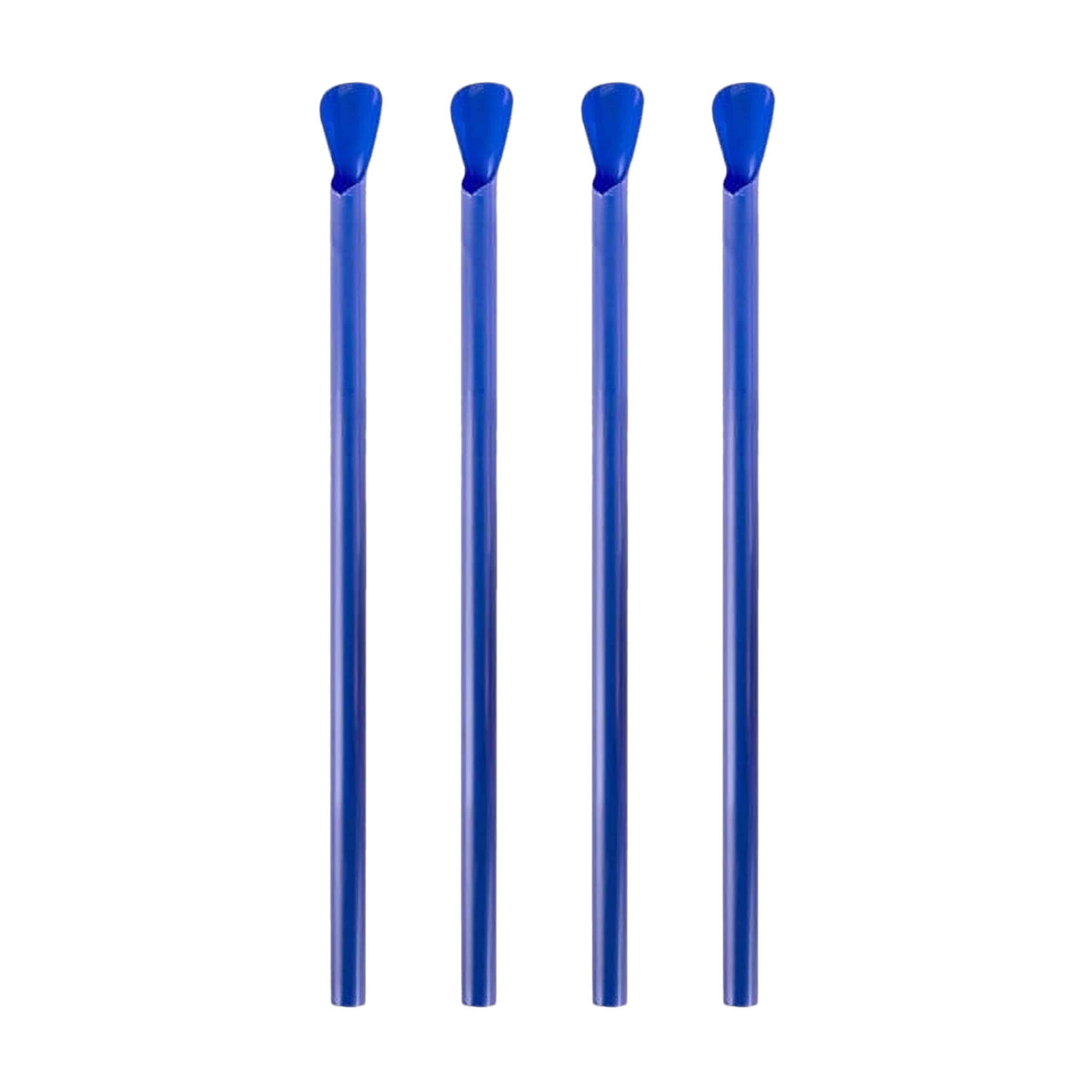 Concession Spoon Straws. All Blue in color. Pack of 200 count. 7. 5 inches