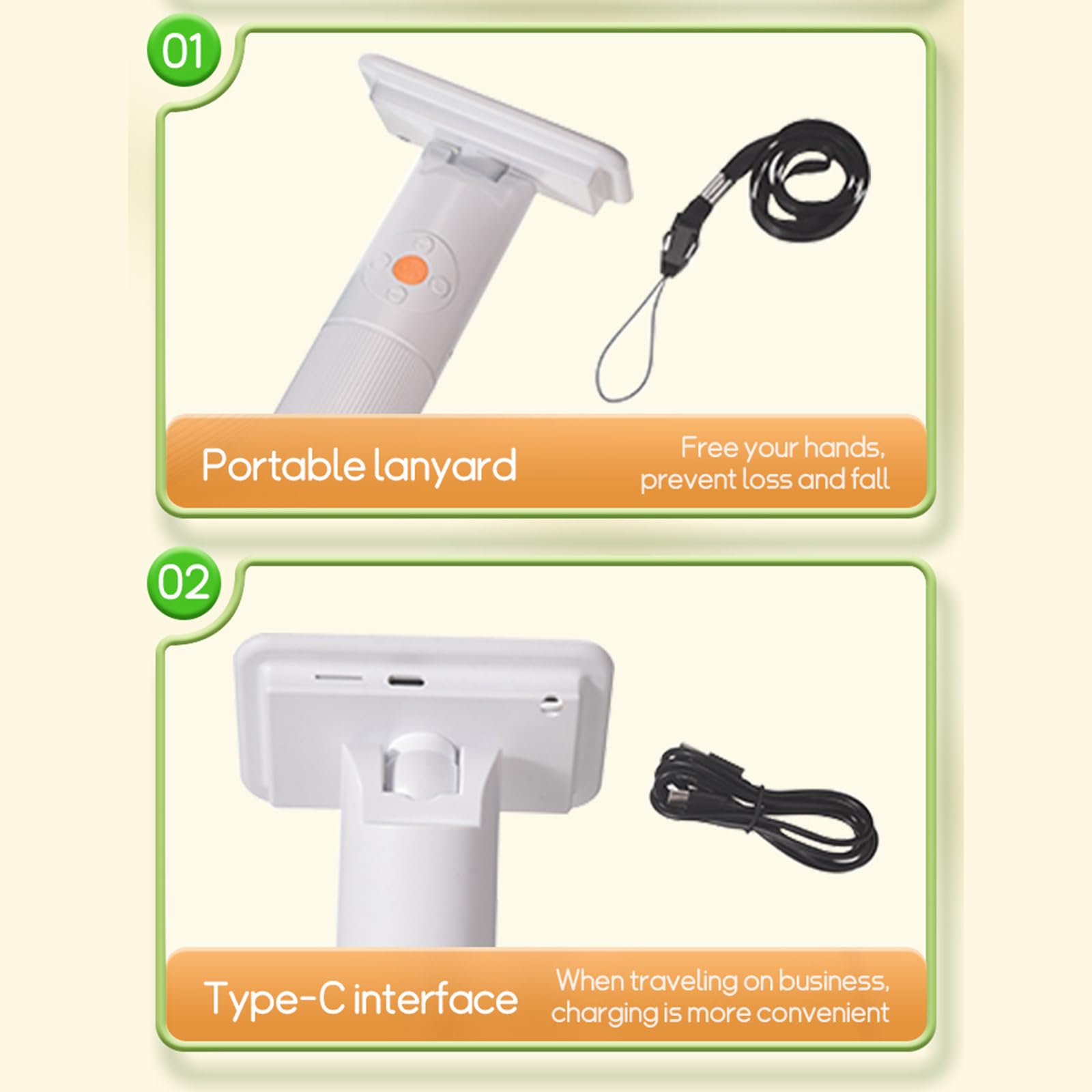 Microscope numérique portatif haute résolution 4K avec, White