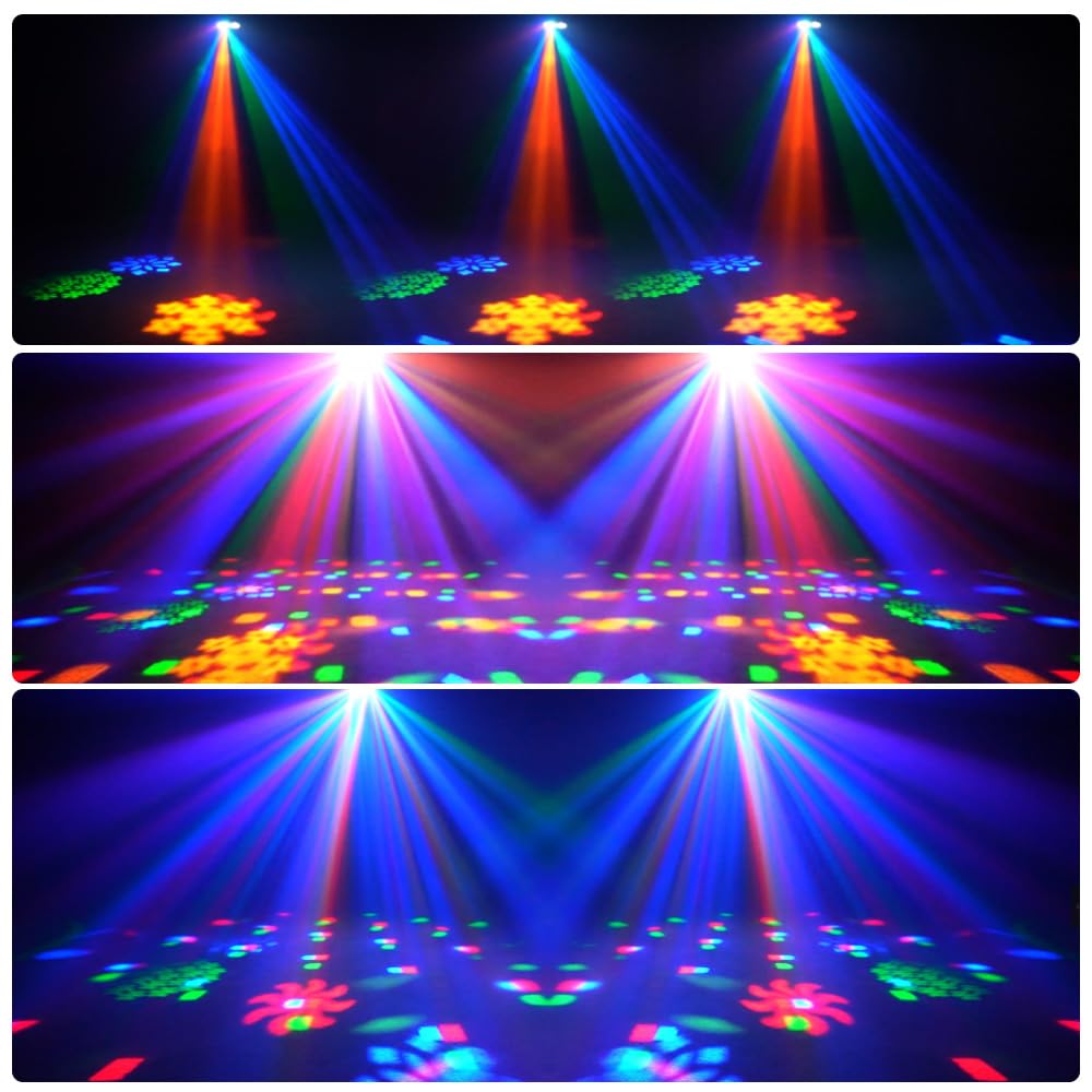 Party DJ Disco Light 3in1 projector Stage lighting remote control multi-mode voice control strobe effect projection light Family Party Bar Club KTV Karaoke Holiday Birthday Bash Party atmosphere light