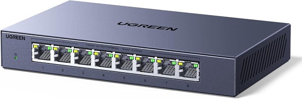 UGREEN 2.5Gb 스위치, 8포트 이더넷 스위치, 2.5Gb 업링크 플러그 앤 플레이 8개 — 사진 1