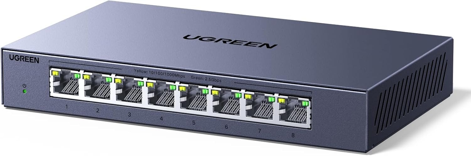 UGREEN 2.5Gb Switch, 8-Port Ethernet...