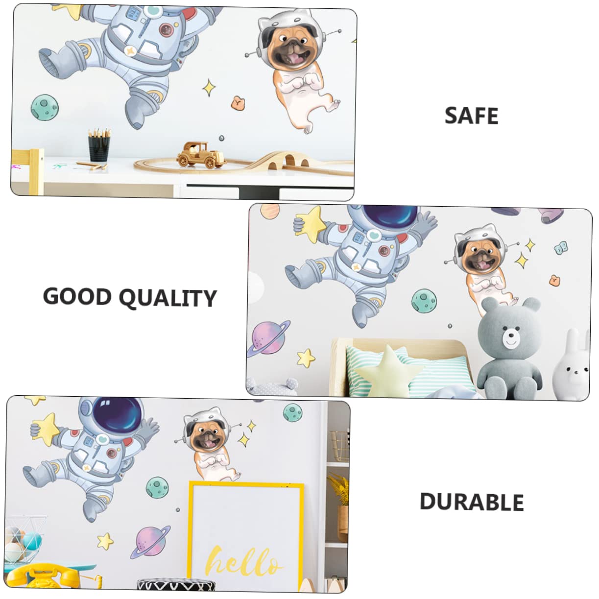BESTonZON 8 Sätze Astronauten-wandtattoo Aufkleber Ästhetische Raumdekoration Baum Wandtattoo -projektor Wandtattoos Für Kinderzimmer Wandtattoo Neon Abziehbilder Stern Pvc