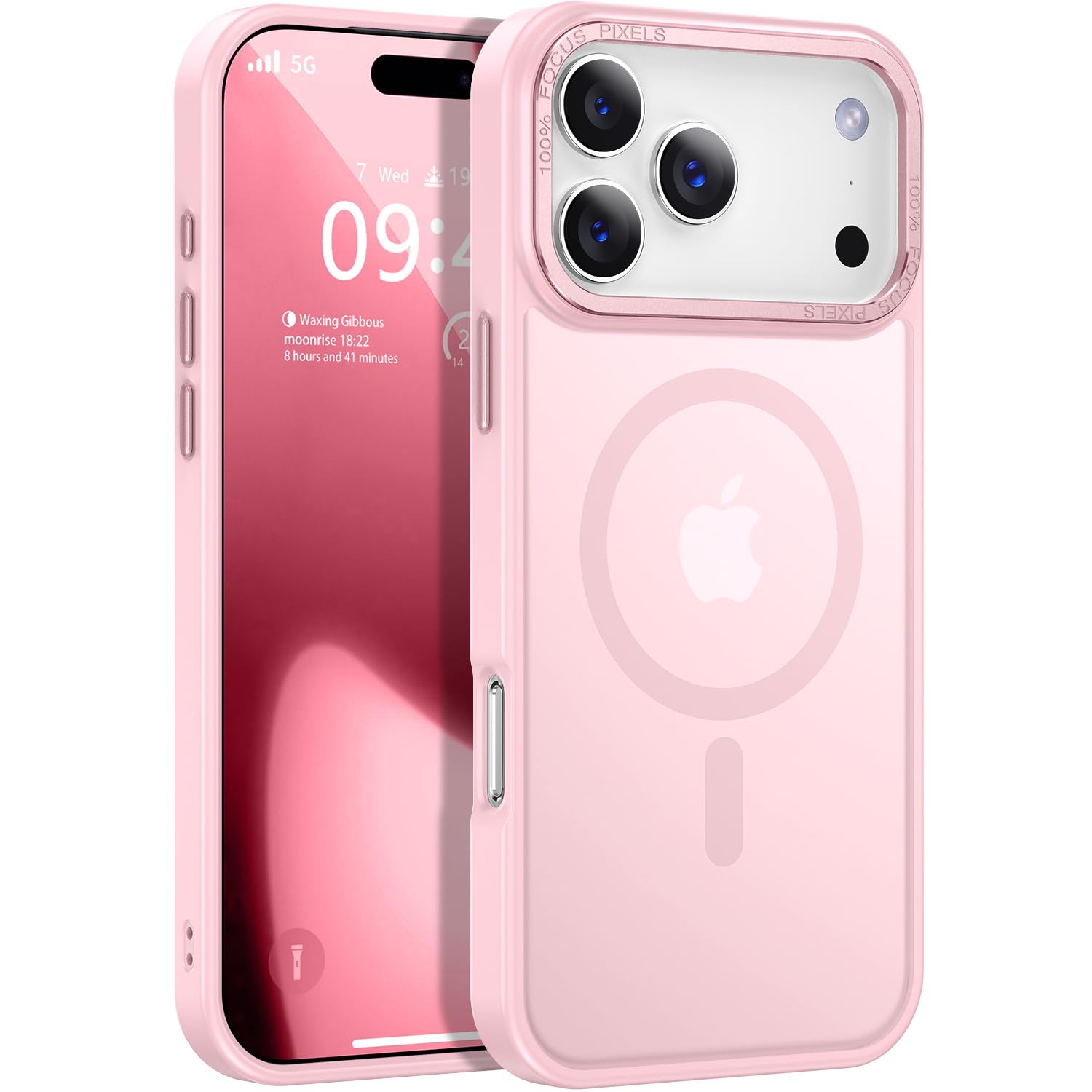 Newfuture Strong Magnetic Compatible with iPhone 17 Pro Case [13 FT Military Drop Protection] [Compatible with Magsafe] Slim Translucent Matte Shockproof with Anti-Fingerprint Phone Case, Tender Pink — view 109