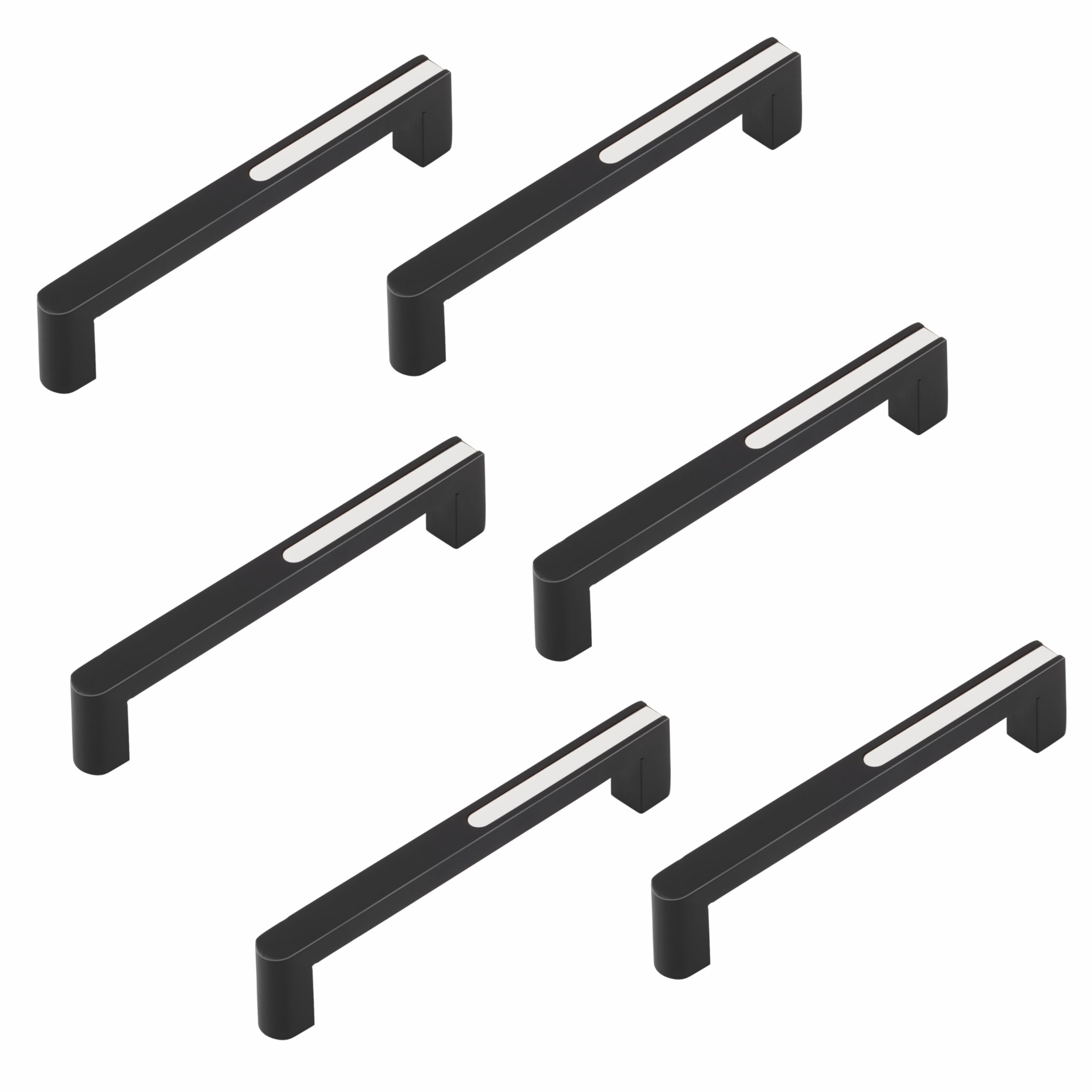 GS Gujarat Premium Matt Black Handles for wardrobe and drawers/Kitchen Cabinet Handles/Pulls for drawer handle 4 Inches Pack of 6